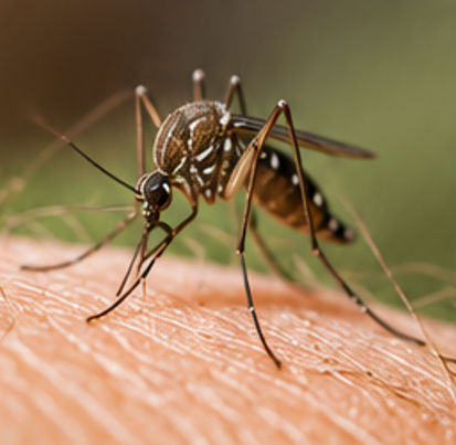 Mosquito on skin